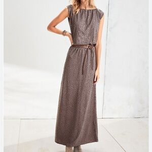 Garnet Hill bohemian brown sequin maxi dress Size large